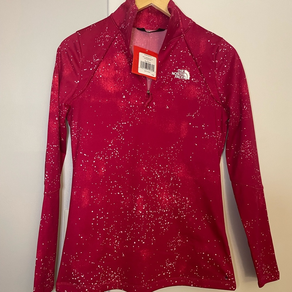 NWT - The North Face Pullover Jacket 1/4 Zip - Pink Stars Galaxy - Size Small